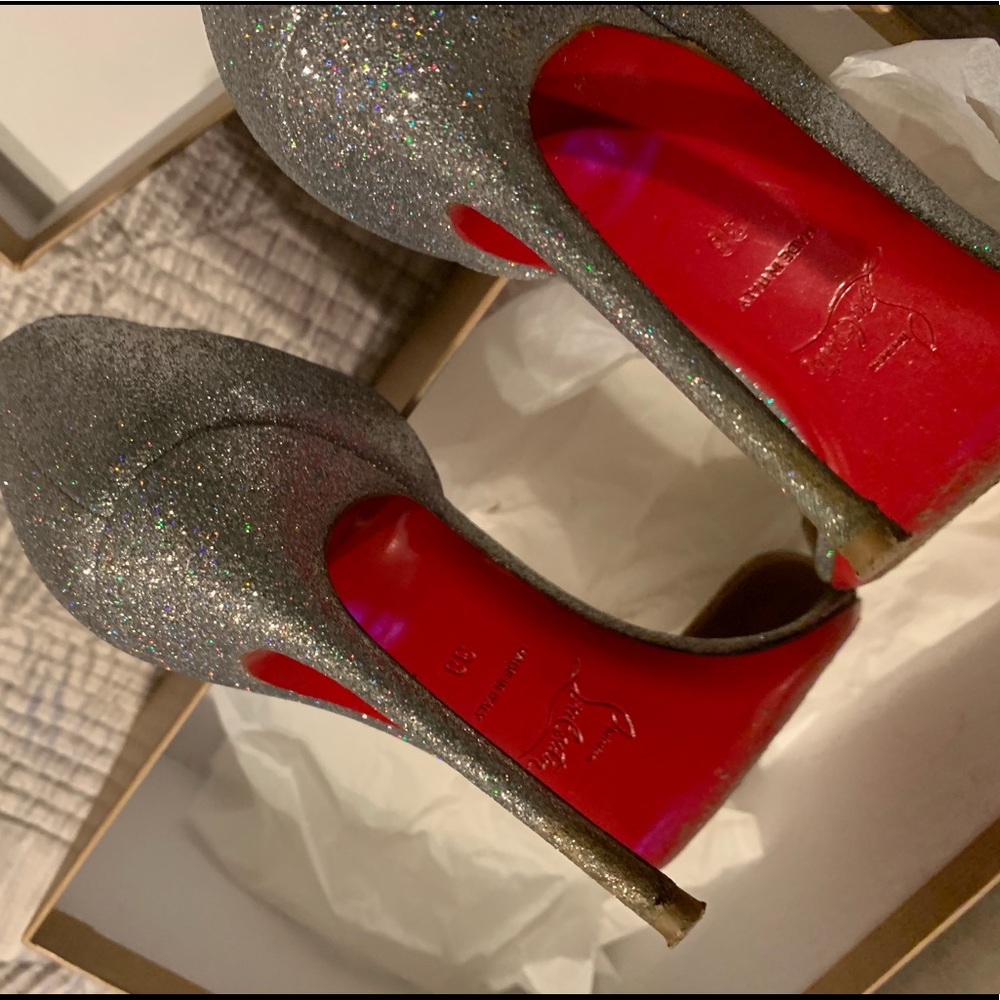 Christian Louboutin helmour 100 glitter mini